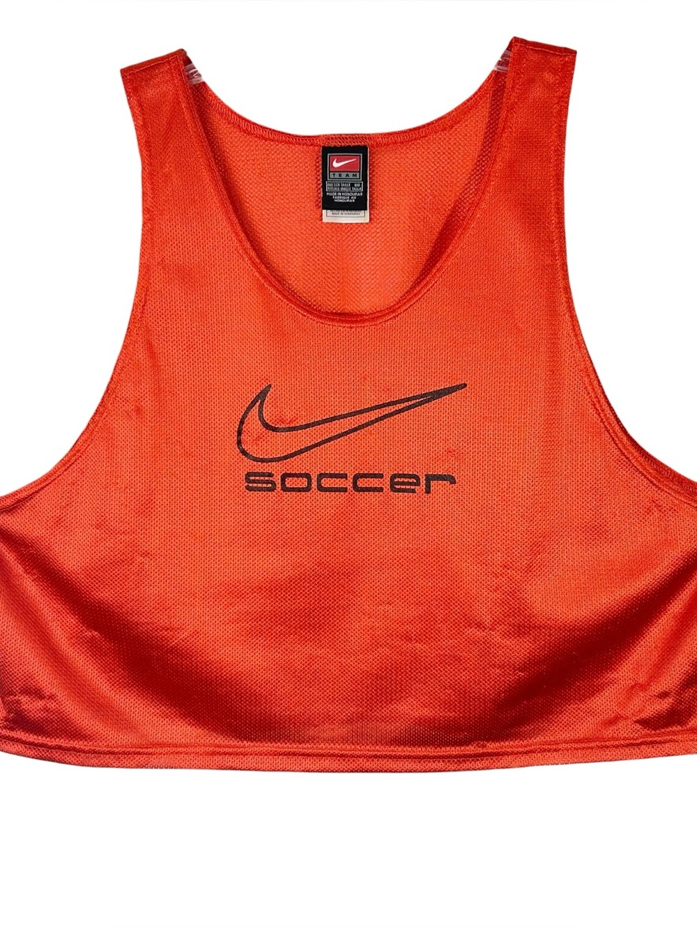 Vintage Nike soccer tank crop mesh orange one size
